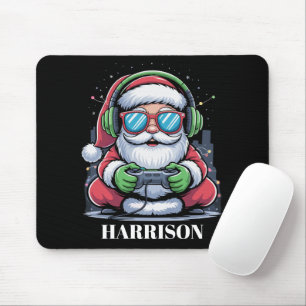 Mousepad Vídeo Game de Natal Personalizado Papai Noel Xmas