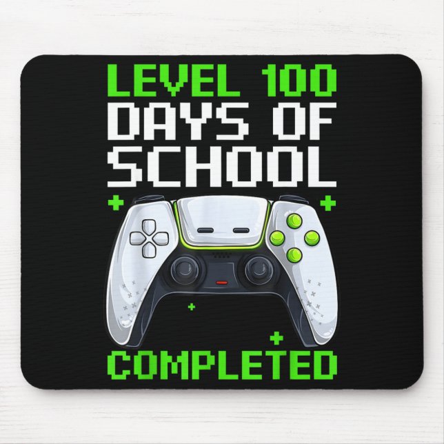 Mousepad Video Gamer Student 100th Day Teacher 100 Days Of  (Frente)