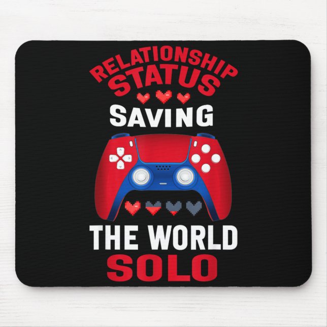 Mousepad Video Games Valentines Day Gamer Gaming  (Frente)