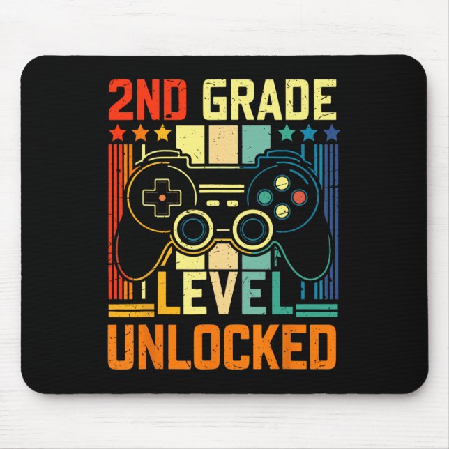 Mousepad Vídeo Jogo Desbloqueado Nível 2ª Série Ck Volta às (Frente)
