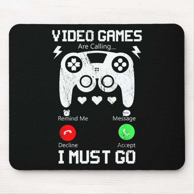 Mousepad Videos games Estão Ligando E Eu Tenho Que Ir Engra (Frente)