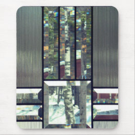 Mousepad Vidro biselado cinza de prata preto