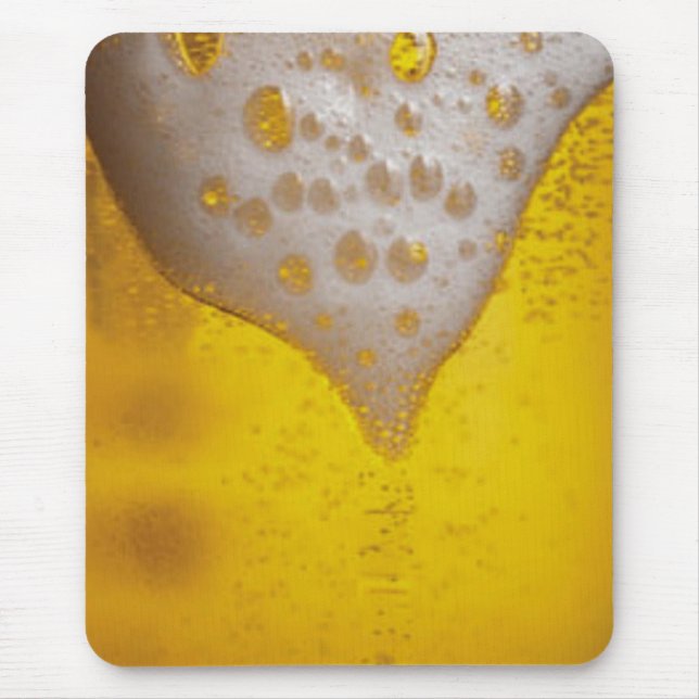 Mousepad Vidro de cerveja com bolhas e espuma (Frente)