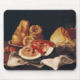 Mousepad Vidro do vinho, da melancia e do pão
