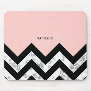 Mousepad Vigas brancas e cor-de-rosa pretas