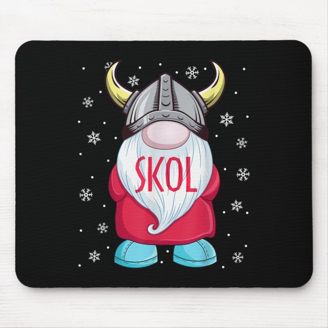 Mousepad Viking Gnomo Skol Natal Norse Pajama Me Viking (Frente)