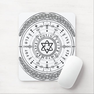Mousepad Viking Pagan Asatru Runic Compass, Vegvisir Runir