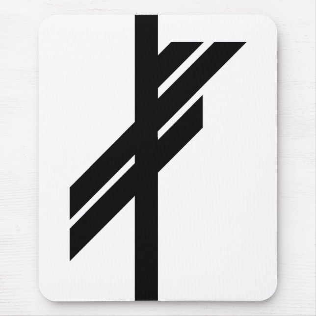 Mousepad Viking Rune - Sorte - Preto (Frente)