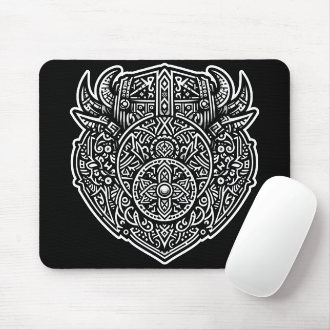 Mousepad Viking Warrior Shield (Com mouse)
