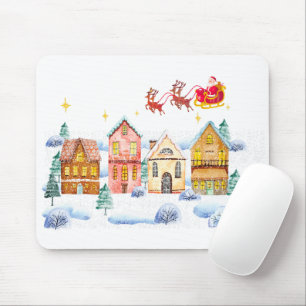 Mousepad Vila de Natal do Polo Norte de Santa Claus