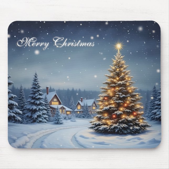 Mousepad Vila de Natal Pacífica com Luzes (Frente)