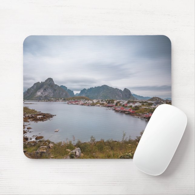 Mousepad Vila de Pesca Reine, Ilhas Lofoten (Com mouse)