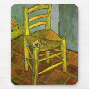 Mousepad Vincent van Gogh - A Cadeira de Vincent com seu Ca