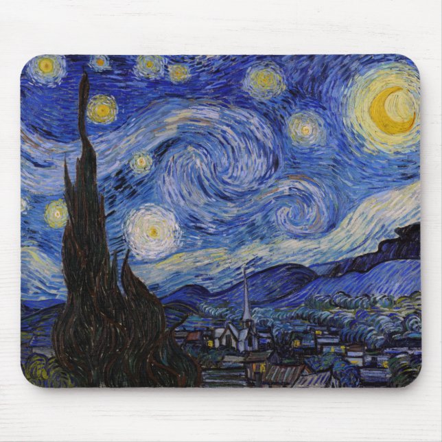 Mousepad Vincent Van Gogh - A noite de Starry (Frente)