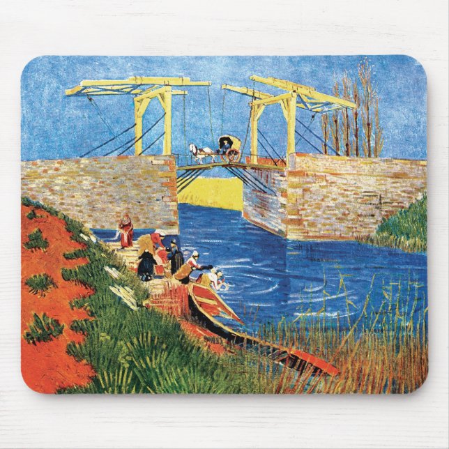 Mousepad Vincent Van Gogh - A Ponte de Langlois em Arles (Frente)