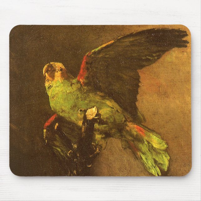 Mousepad Vincent van Gogh - Ainda vive com papagaio verde (Frente)