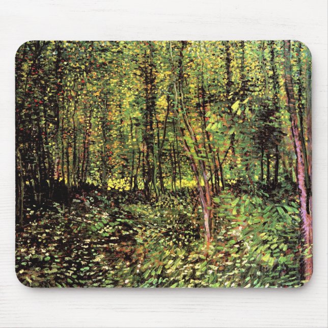Mousepad Vincent Van Gogh - Árvores e Sub-bosque Arte Fina (Frente)