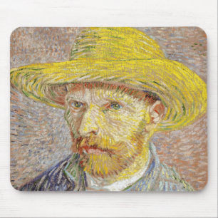 Mousepad Vincent van Gogh - Autorretrato com Chapéu de Palh