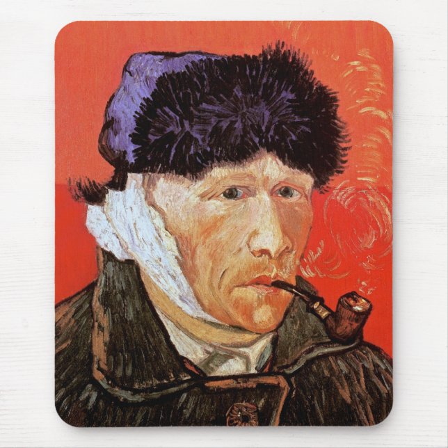 Mousepad Vincent Van Gogh - Autorretrato com Orelha Bandada (Frente)