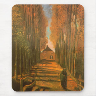 Mousepad Vincent van Gogh - Avenida de Choupos no Outono
