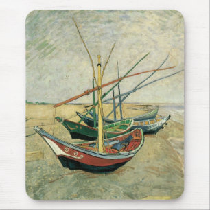 Mousepad Vincent van Gogh - Barcos de Pesca na Praia
