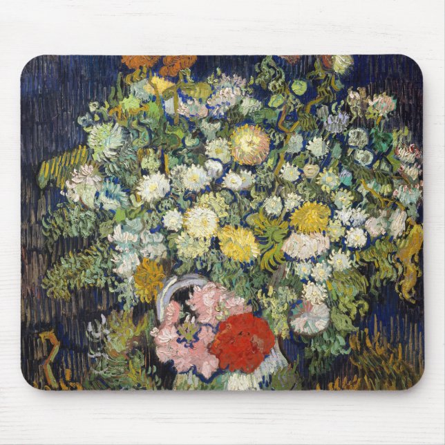 Mousepad Vincent van Gogh - Buquê de Flores em um Vase (Frente)