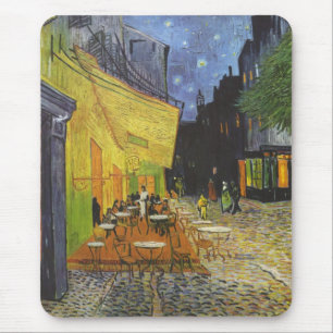 Mousepad Vincent Van Gogh - Cafe Terrace à Noite