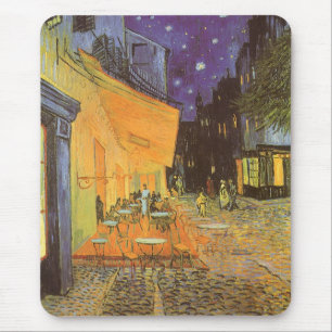 Mousepad Vincent van Gogh - Cafe Terrace à Noite