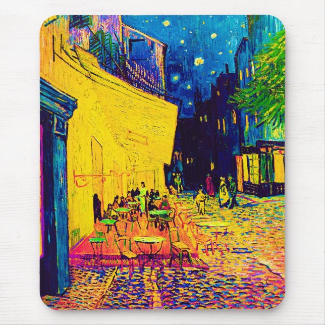 Mousepad Vincent Van Gogh - Café Terrace À Noite - Pop Art (Frente)