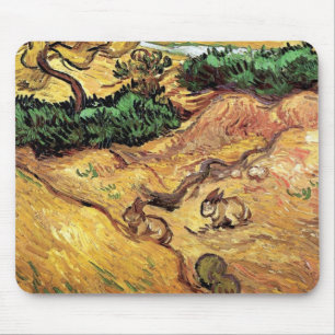 Mousepad Vincent Van Gogh - Campo Com Dois Coelhos De Belas
