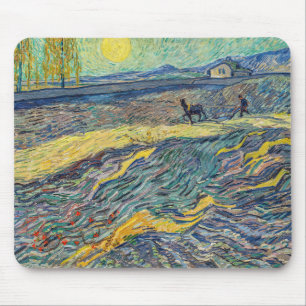 Mousepad Vincent van Gogh - Campo com lavoura de fazendeiro