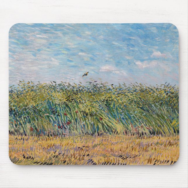 Mousepad Vincent van Gogh - Campo de trigo com Lark (Frente)