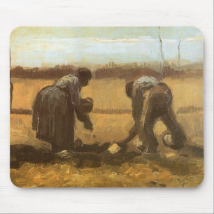 Mousepad Vincent van Gogh - Camponeses Plantando Batatas