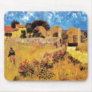 Mousepad Vincent Van Gogh - Casa de Fazenda na Provença Art