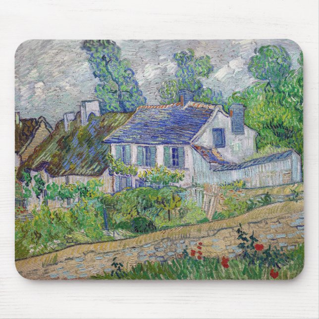Mousepad Vincent van Gogh - Casas em Auvers (Frente)