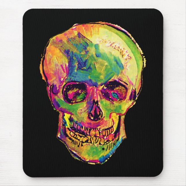 Mousepad Vincent Van Gogh - Caveira de Halloween Pop (Frente)