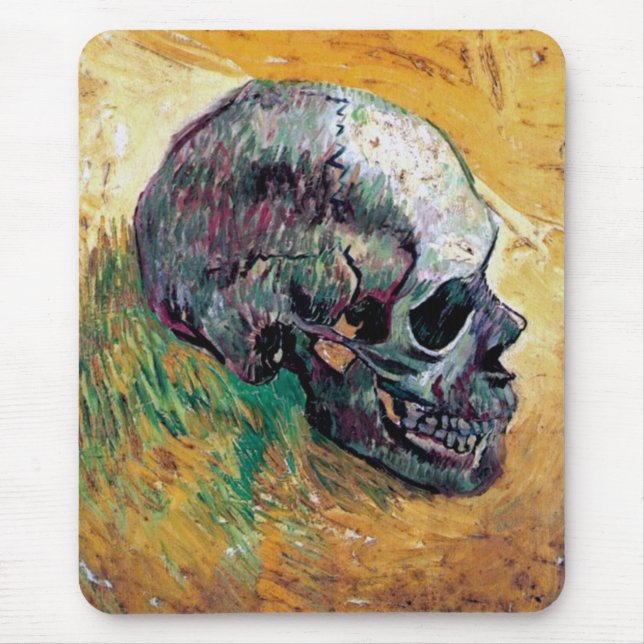 Mousepad Vincent Van Gogh - Crânio de Perfil - Arte Fina (Frente)