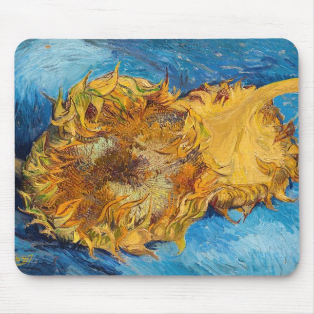 Mousepad Vincent van Gogh - Dois Girassóis Cortados (Frente)
