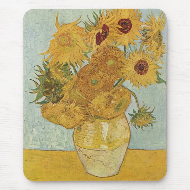 Mousepad Vincent Van Gogh - Girassóis (Frente)