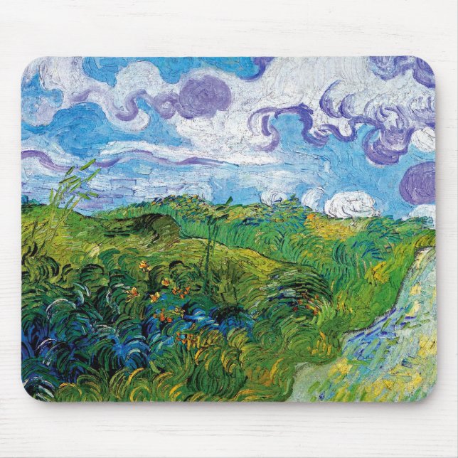 Mousepad Vincent Van Gogh - Green Wheat Fields In Auvers (Frente)