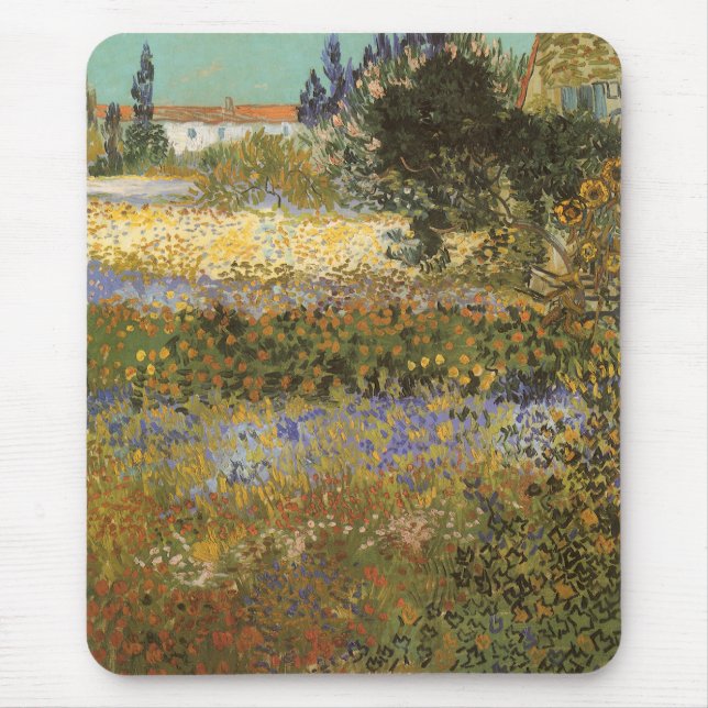 Mousepad Vincent van Gogh - Jardim de Flores (Frente)