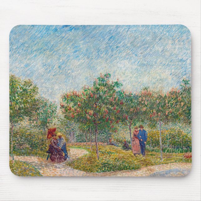 Mousepad Vincent van Gogh - Jardim em Montmarte com Amantes (Frente)