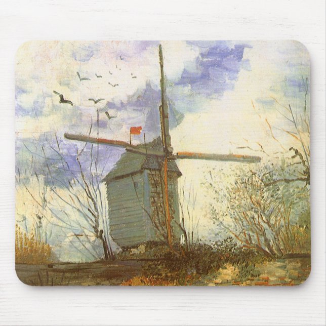 Mousepad Vincent van Gogh - Moulin de la Galette, Windmill (Frente)
