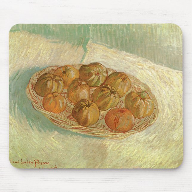Mousepad Vincent van Gogh - Natureza Morta Cesto de Maçãs (Frente)