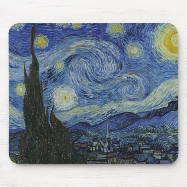 Mousepad Vincent van Gogh - Noite Estrelada (Frente)