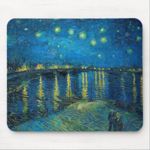Mousepad Vincent Van Gogh Noite Estrelada Sobre o Ródano