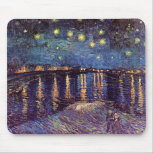 Mousepad Vincent van Gogh - noite estrelado em Rhone