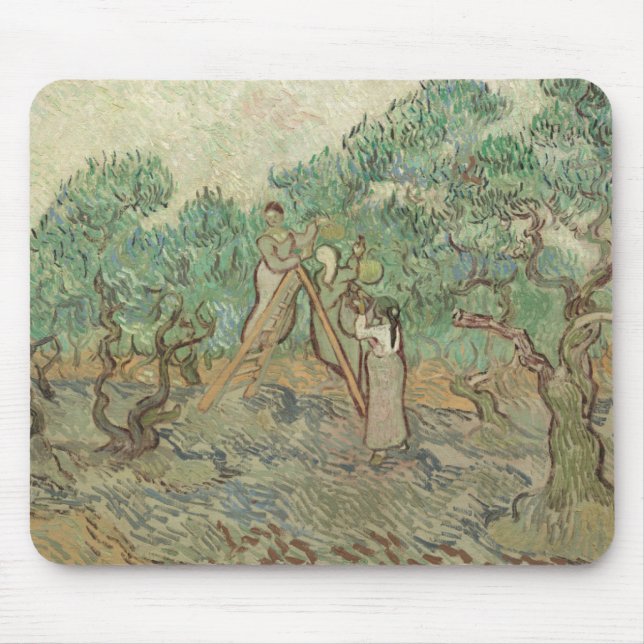 Mousepad Vincent van Gogh | o pomar verde-oliva (Frente)