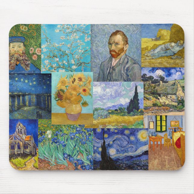 Mousepad Vincent Van Gogh - Obras-primas (Frente)