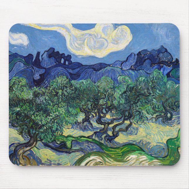 Mousepad Vincent van Gogh - Oliveiras com os Alpilles (Frente)